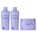 Felps Professional Sou Loira Blonde Toning Hair Kit of 3 with 250 ml purple shampoo, 250 ml conditioner and 300 g toning mask, front view – Buy now at MKPBR.COM – Worldwide Shipping