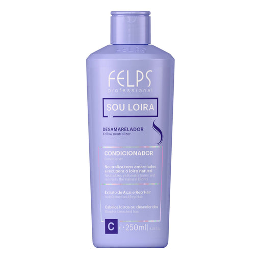 Felps Professional Sou Loira Repair Conditioner 250 ml lilac bottle front view – Buy now at MKPBR.COM – Worldwide Shipping