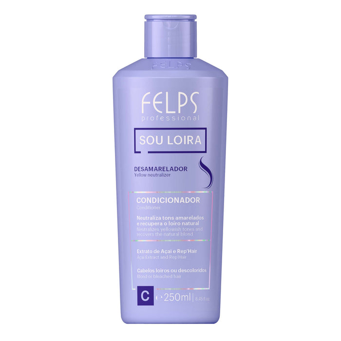 Felps Professional Sou Loira Repair Conditioner 250 ml lilac bottle front view – Buy now at MKPBR.COM – Worldwide Shipping