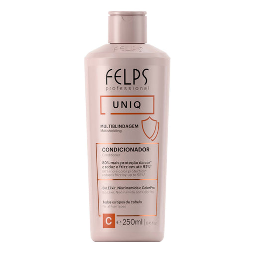 Felps Professional Uniq 6-in-1 Conditioner 250 ml front of bottle with Multishielding label – Buy now at MKPBR.COM – Worldwide Shipping