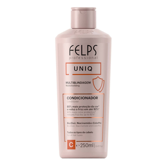 Felps Professional Uniq 6-in-1 Conditioner 250 ml front of bottle with Multishielding label – Buy now at MKPBR.COM – Worldwide Shipping
