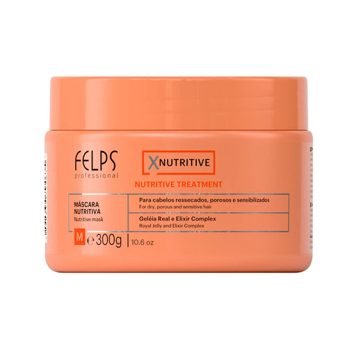 Felps Professional XNutritive Deep Nutrition Treatment Mask 300 g jar front view – Buy now at MKPBR.COM – Worldwide Shipping