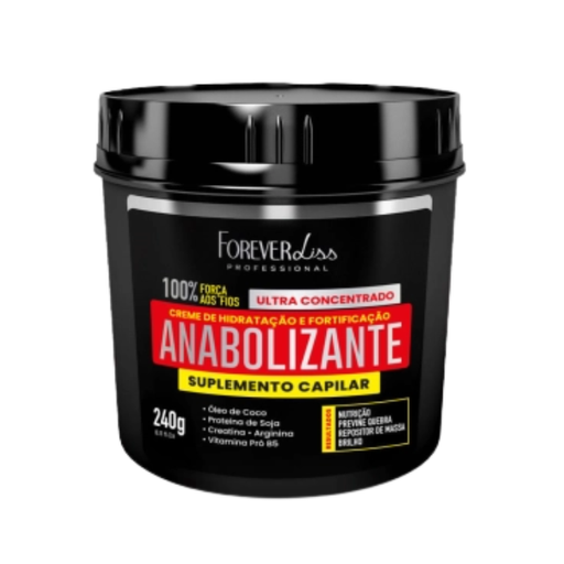 Forever Liss Anabolizante Capillary Mass & Strengthening Mask 240g front view – Buy now at MKPBR.COM – Worldwide Shipping
