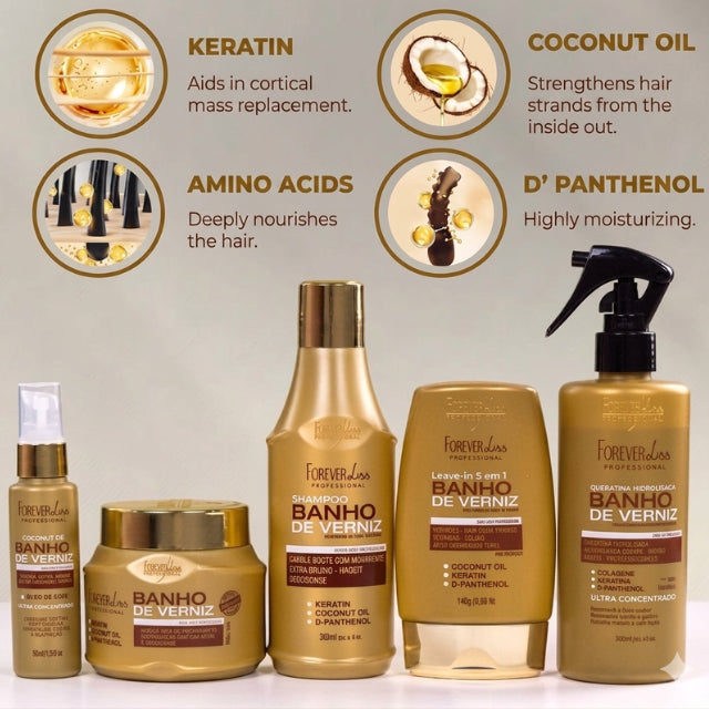 Professional High-Gloss Ritual Forever Liss Banho de Verniz ingredients highlights – Buy now at MKPBR.COM – Worldwide Shipping