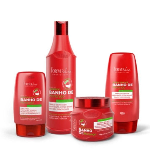Forever Liss Banho de Verniz Morango Complete 4-Piece Treatment Kit for 3D shine – Buy now at MKPBR.COM – Worldwide Shipping