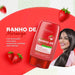 Lightweight creamy texture of Forever Liss Banho de Verniz Morango leave-in for hair alignment – Buy now at MKPBR.COM – Worldwide Shipping