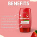 Key ingredients of Banho de Verniz Morango leave-in including Strawberry and D-Panthenol – Buy now at MKPBR.COM – Worldwide Shipping
