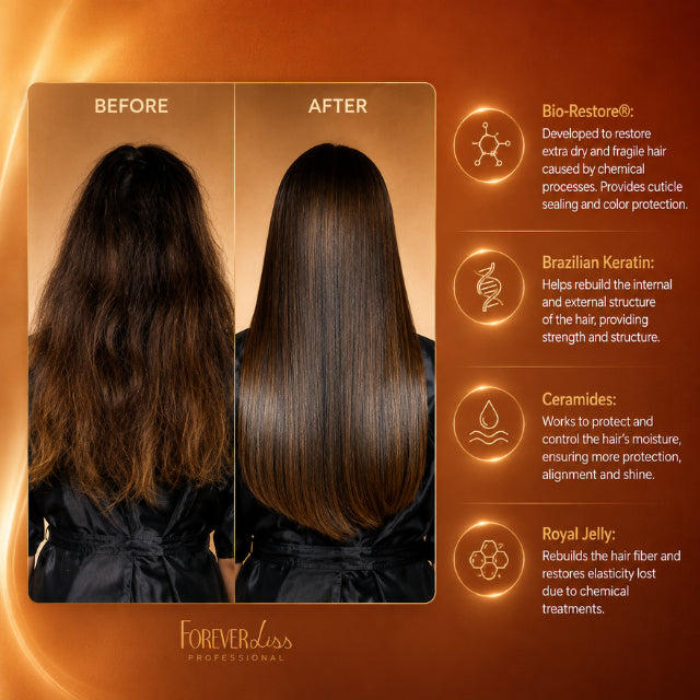  Key ingredients of Cauter Restore spray including BioRestore and Brazilian Keratin – Buy now at MKPBR.COM – Worldwide Shipping