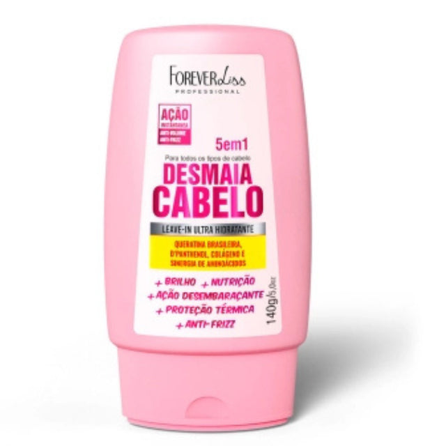 Forever Liss Desmaia Cabelo Multi-Action Leave-In Balm 140g front view – Buy now at MKPBR.COM – Worldwide Shipping