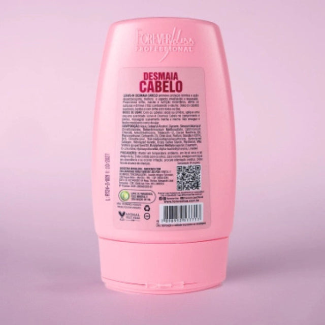 Forever Liss Desmaia Cabelo leave-in cruelty-free and vegan formula certification – Buy now at MKPBR.COM – Worldwide Shipping