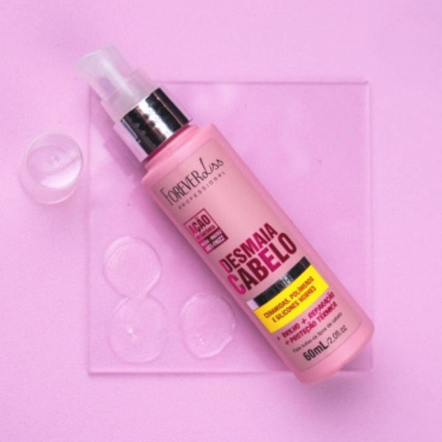 Forever Liss Desmaia Cabelo serum providing a thermal protection shield for styling – Buy now at MKPBR.COM – Worldwide Shipping