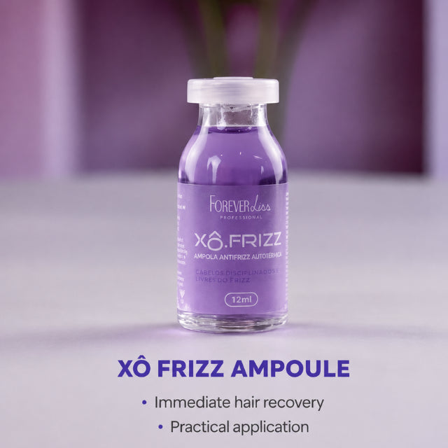 Close-up of Forever Liss Xô Frizz 15ml professional packaging and texture – Buy now at MKPBR.COM – Worldwide Shipping
