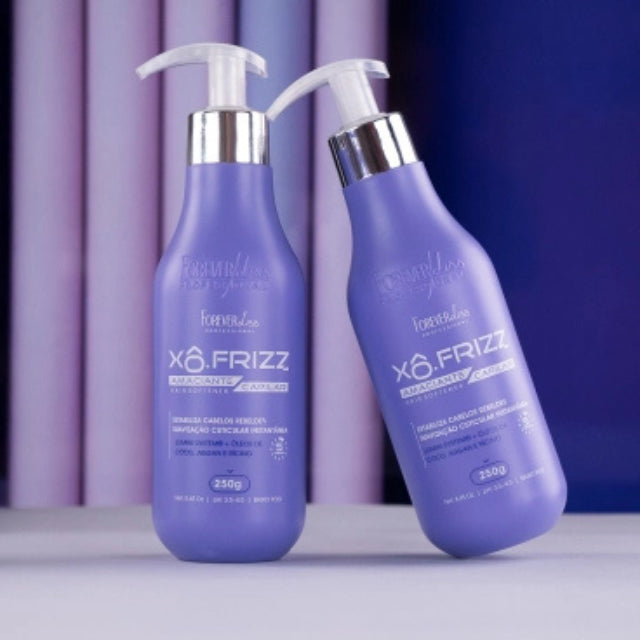 Forever Liss Xô Frizz softener integrated into a Brazilian beauty and wellness routine – Buy now at MKPBR.COM – Worldwide Shipping



