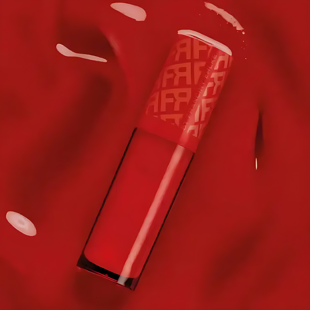 Close-up of Fran by Franciny Ehlke Glosslicious Cherry Lip Gloss, revealing its intense red color and glossy, luxurious texture – Buy now at MKPBR.COM – Worldwide Shipping