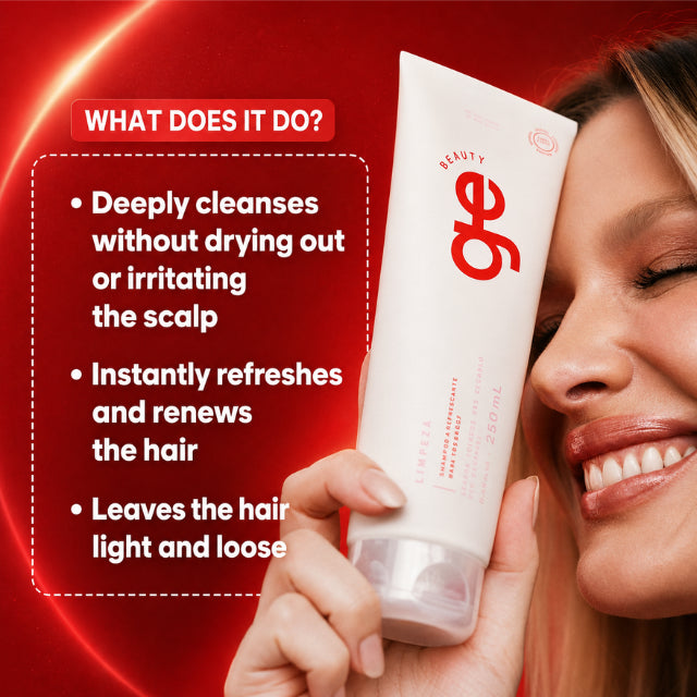 GE Beauty Shampoo Sem Sulfato authentic Brazilian hair care for a gentle daily wash – Buy now at MKPBR.COM – Worldwide Shipping