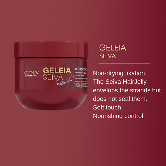 Arvensis Geleia Seiva by Rodrigo Vizu 300g strong hold jelly for defined curls and frizz control – Buy now at MKPBR.COM – Worldwide Shipping