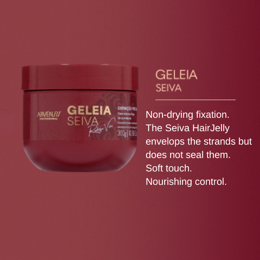 Arvensis Geleia Seiva by Rodrigo Vizu 300g strong hold jelly for defined curls and frizz control – Buy now at MKPBR.COM – Worldwide Shipping