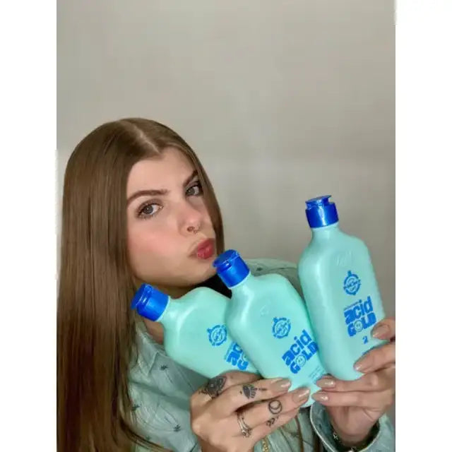 Gold Spell Co. Acidgold kit for frizz control, intense shine, and reduced hair loss – Buy now at MKPBR.COM – Worldwide Shipping