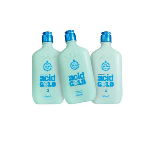 Gold Spell Co. Acidgold Total Hair Balance Kit with Shampoo, Conditioner, and Acidifying Mask (750ml total) for pH balance, repair, and growth – Buy now at MKPBR.COM – Worldwide Shipping