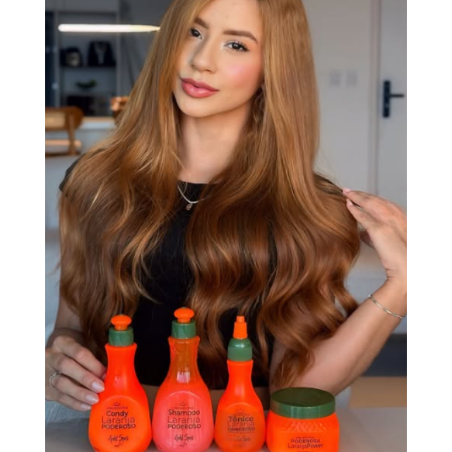 Gold Spell Co. Laranja Poderoso (Orange Powerful Tonic) collection, advanced hair growth and anti-hair loss treatment – Buy now at MKPBR.COM – Worldwide Shipping