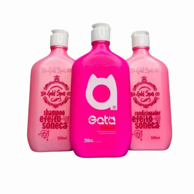 Gold Spell Co. Smooth & Silky Transformation Bundle with Terapiatox Ficando Gata and Sleep Effect Shampoo & Conditioner – Buy now at MKPBR.COM – Worldwide Shipping