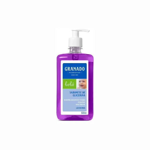Granado Bebê Liquid Glycerin Soap 500ml, lavander scent, 16.9 fl oz – Buy now at MKPBR.COM – Worldwide Shipping