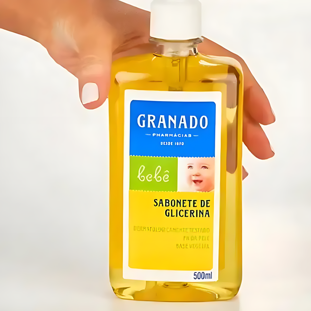 Granado Bebê Liquid Glycerin Soap 500ml, ideal for sensitive skin, 16.9 fl oz – Buy now at MKPBR.COM – Worldwide Shipping