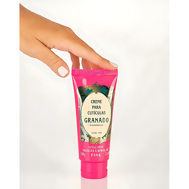 Granado Pink Cuticle Cream 3.53oz, expertly softening for nails – Buy now at MKPBR.COM – Worldwide Shipping
