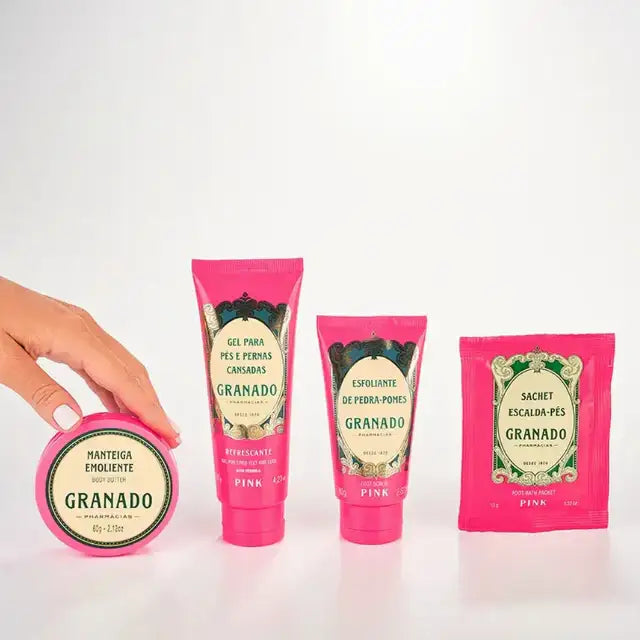 Granado Pink Foot Spa Kit, a luxurious 4-piece set for pampering – Buy now at MKPBR.COM – Worldwide Shipping