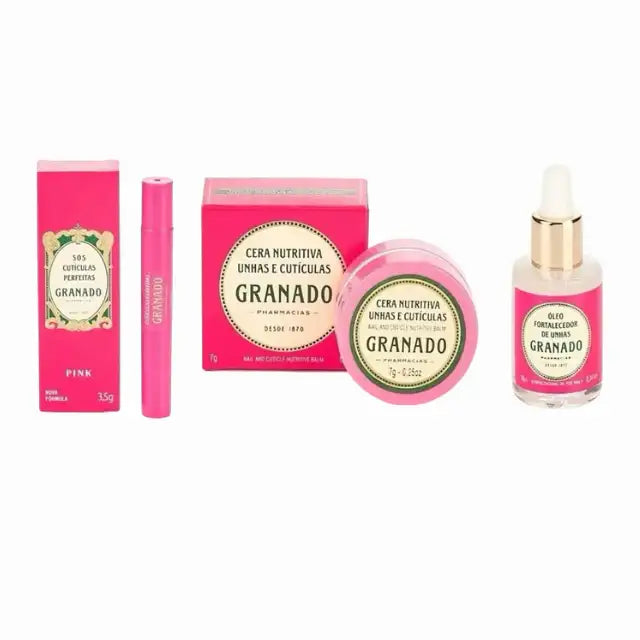 Granado Pink Nail Care Kit for strengthening and nourishing nails – Buy now at MKPBR.COM – Worldwide Shipping