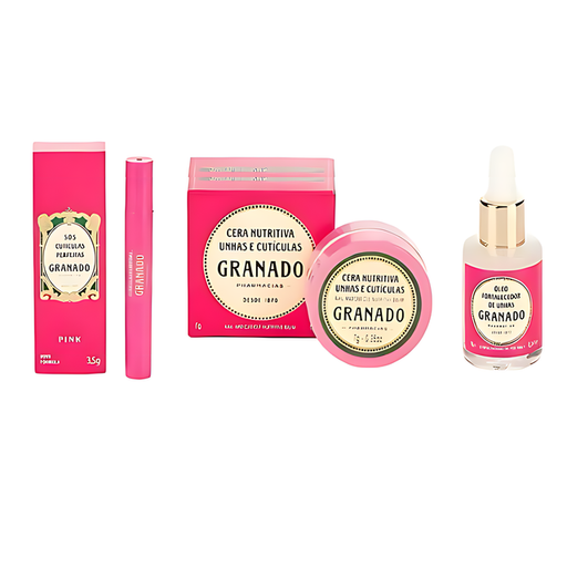 Granado Pink Nail Care Kit for strengthening and nourishing nails – Buy now at MKPBR.COM – Worldwide Shipping
