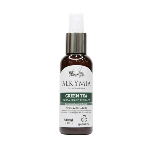 Grandha Alkymia Green Tea Hair and Scalp Therapy Tonic 130ml front view – Buy now at MKPBR.COM – Worldwide Shipping