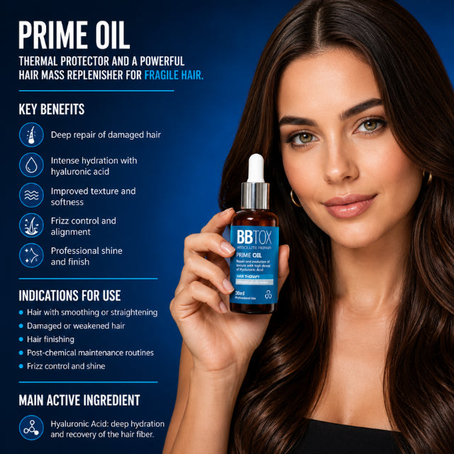 Grandha BBtox Prime Oil 30ml post-progressive and chemical treatment recovery – Buy now at MKPBR.COM – Worldwide Shipping