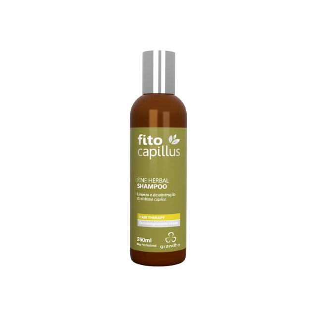 Grandha Fito Capillus Fine Herbal Shampoo front view 250ml – Buy now at MKPBR.COM – Worldwide Shipping