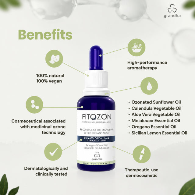 Grandha Fitozon Pure Intensity F7 Hair Follicle Nutrition and Biomodulation Oil 30ml showcasing advanced Brazilian biotechnology – Buy now at MKPBR.COM – Worldwide Shipping