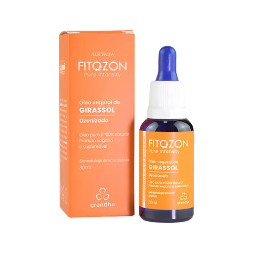 Grandha Fitozon Pure Intensity Ozonized Sunflower Oil 30ml front view – Buy now at MKPBR.COM – Worldwide Shipping