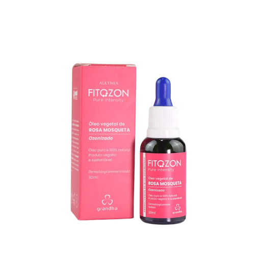 Grandha Fitozon Pure Intensity Rosehip Ozonized Oil Skin Renewal Face and Body Oil 1.01 fl oz (30 ml) front view – Buy now at MKPBR.COM – Worldwide Shipping