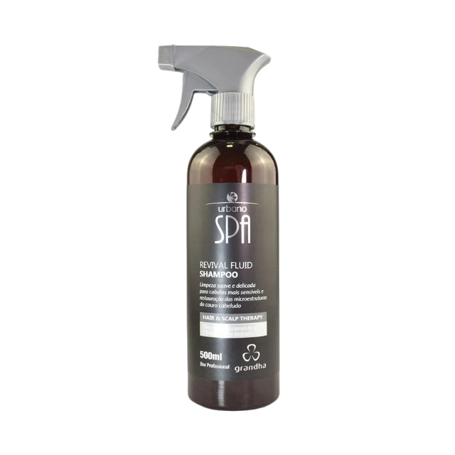 Grandha Revival Fluid Shampoo Ultra-Gentle Sensitive Scalp Cleanser 16.91 fl oz (500 ml) front view – Buy now at MKPBR.COM – Worldwide Shipping