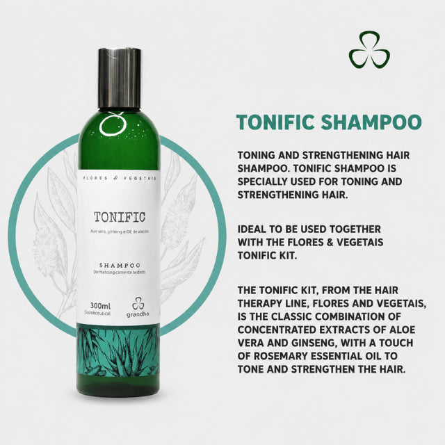 Grandha Tonific Shampoo formula with aloe vera ginseng and rosemary – Buy now at MKPBR.COM – Worldwide Shipping