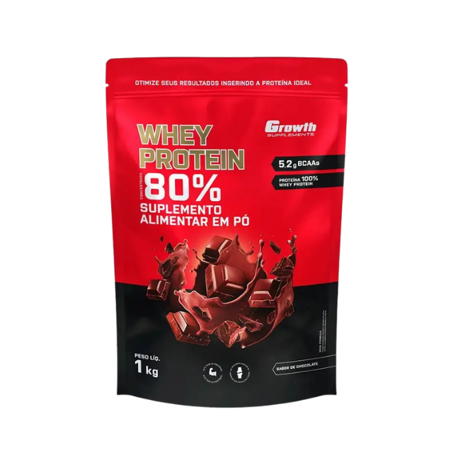 Growth Supplements Concentrated Whey Protein 2.2 lb (1000g) - Classic Chocolate flavor for essential protein intake – Buy now at MKPBR.COM – Worldwide Shipping