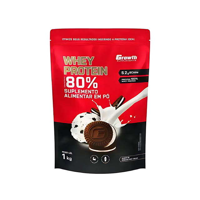 Growth Supplements Concentrated Whey Protein 2.2 lb (1000g) - Irresistible Cookies & Cream flavor for muscle support – Buy now at MKPBR.COM – Worldwide Shipping