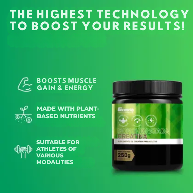 Growth Supplements Creatina Monohidratada supporting strength and muscle volume – Buy now at MKPBR.COM – Worldwide Shipping