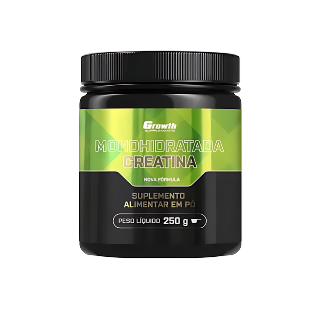 Growth Supplements pure creatine powder in 100g and 250g sizes boosting muscle performance and energy – Buy now at MKPBR.COM – Worldwide Shipping