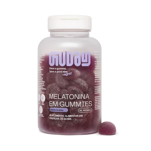 Guday Melatonin Gummies (Purple Grape) – 60 Gummies, 0.21 mg Melatonin per Gummy – Nighttime Routine Support – 2.12 oz (60 g) – Buy now at MKPBR.COM – Worldwide Shipping
