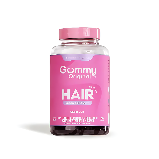 Gummy Hair Vitamin Gummies for Healthy Hair, Skin & Nails Grape - 60 Gummies - 6.35 oz (180 g) – Delicious heart-shaped vitamins for vibrant beauty – Buy now at MKPBR.COM – Worldwide Shipping