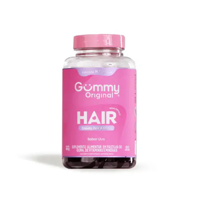 Gummy Hair Vitamin Gummies for Healthy Hair, Skin & Nails Grape - 60 Gummies - 6.35 oz (180 g) – Delicious heart-shaped vitamins for vibrant beauty – Buy now at MKPBR.COM – Worldwide Shipping
