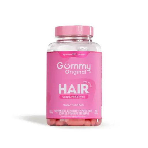 Gummy Hair Vitamin Gummies for Healthy Hair, Skin & Nails - 60 Gummies Tutti-Fruit - 6.35 oz (180 g) – Delicious heart-shaped vitamins for vibrant beauty – Buy now at MKPBR.COM – Worldwide Shipping