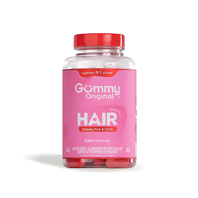 Gummy Hair Vitamin Gummies for Healthy Hair, Skin & Nails Watermelon - 60 Gummies - 6.35 oz (180 g) – Delicious heart-shaped vitamins for vibrant beauty – Buy now at MKPBR.COM – Worldwide Shipping

