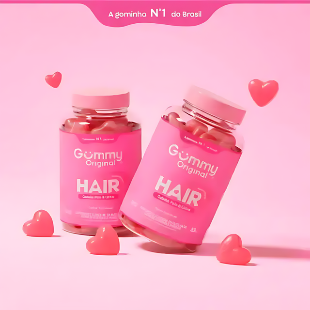 Gummy Hair Vitamin Gummies for Healthy Hair, Skin & Nails - 60 Gummies - 6.35 oz (180 g) – Enjoy the delicious Tutti-Fruit and Watermelon flavors – Buy now at MKPBR.COM – Worldwide Shipping