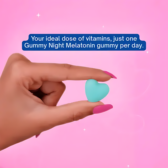 Gummy Night Melatonin Gummies - Raspberry Flavor - 30 Gummies - 3.17 oz (90 g) – Fast-acting formula for quicker sleep onset – Buy now at MKPBR.COM – Worldwide Shipping